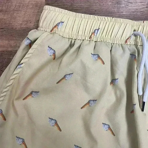 Mosmann Australia Swim Trunks Size Large 8" All Over Print Ice Cream Stretch - Picture 5 of 11